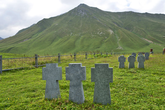 Georgia, Caucasus: German cemetery of prisoners of war
