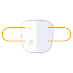 Medical mask vector icon. vector icon isolated on white background medical mask.	