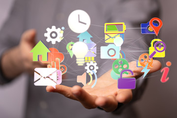Cloud storage and Computing concept.
