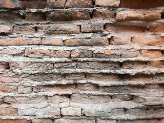 Old brick wall Weathered by time