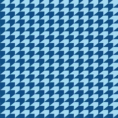 Foto op Plexiglas Vector repeat seamless classic blue square pattern print background © Doeke