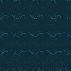 Vector repeat seamless classic blue leafs pattern print background