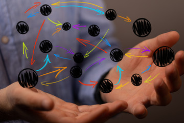 Concept of teamwork and partnership