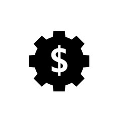 Cost Maintenance silhouette icon. Clipart image isolated on white background