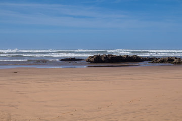 Beach in the north of Essaouira, Morocco