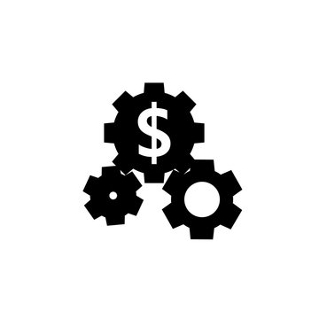 Cost Maintenance silhouette icon. Clipart image isolated on white background