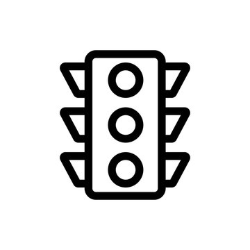 recommend clip art: traffic light icon vector. Thin line sign. Isolated contour symbol illustration