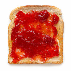 Toast with butter and jam.