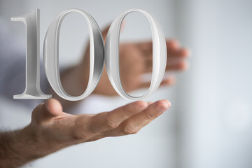 100 3d  Years Anniversary Illustration.