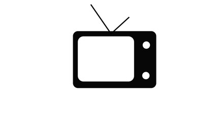 Tv Icon in trendy flat style isolated on grey background.