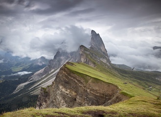 Seceda mountain in the Italian Dolomites.
