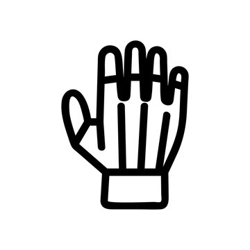 Cricket glove icon vector. Thin line sign. Isolated contour symbol illustration