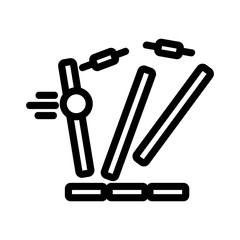 Cricket icon vector. Thin line sign. Isolated contour symbol illustration