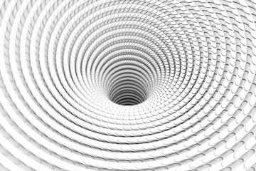 Obraz premium Black and white black hole abstract background 3D illustration