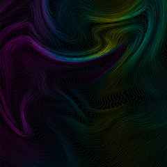 Colorful Lines on black background. Vector illustration.