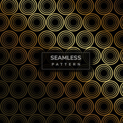 Abstract luxury pattern background of circle line gold texture.