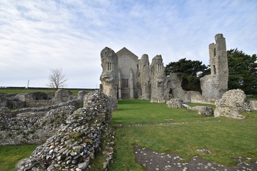 Fototapeta na wymiar Binham Priory: the ruins of a Benedictine priory in Norfolk, England, UK
