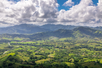 Fototapeta na wymiar Рanoramic landscape of Dominican Republic. Montaña Redonda Miches.