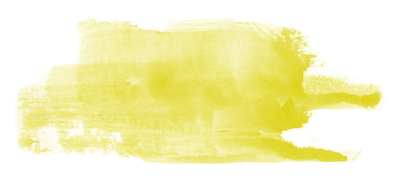 Abstract watercolor background hand-drawn on paper. Volumetric smoke elements. Yellow color. For design, web, card, text, decoration, surfaces. © colorinem