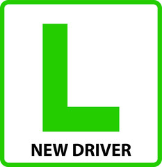 learner driver car icon