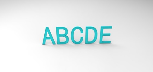 3D font in gray background