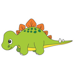 Dinosaur stegosaurus cartoon