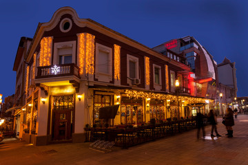 Christmas mood in the center of Plovdiv Bulgaria