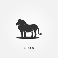 Lion Animal Silhouette Vector For Banner or Background