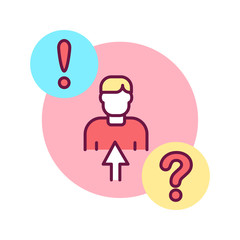 Stick to the statements of I color line icon. Pictogram for web page, mobile app, promo. UI UX GUI design element. Editable stroke.