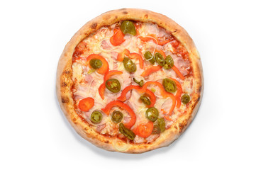 pizza with a variety of ingredients