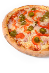 pizza with a variety of ingredients