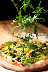 pizza with a variety of ingredients