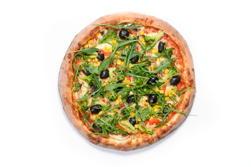 pizza with a variety of ingredients