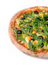 pizza with a variety of ingredients