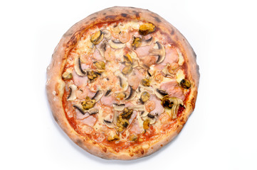 pizza with a variety of ingredients