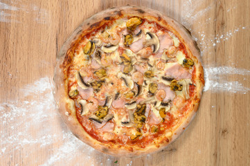 pizza with a variety of ingredients