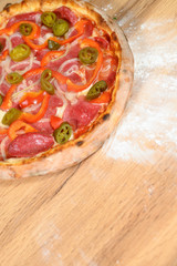 pizza with a variety of ingredients