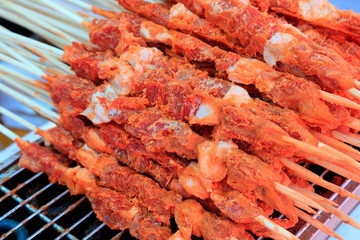 Chinese traditional food mutton string