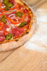 pizza with a variety of ingredients