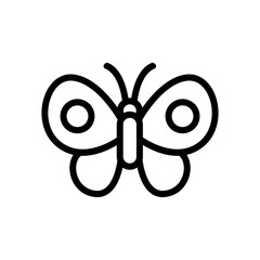 Butterfly icon vector. Thin line sign. Isolated contour symbol illustration