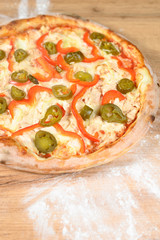 pizza with a variety of ingredients