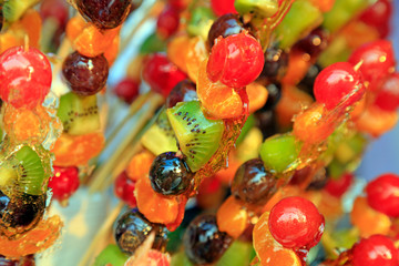 Bingtanghulu Crispy Sugar-Coated Fruit on a Stick