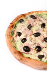 pizza with a variety of ingredients