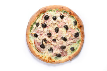 pizza with a variety of ingredients