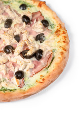 pizza with a variety of ingredients