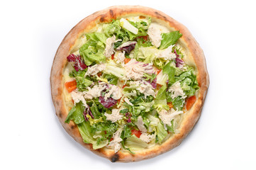 pizza with a variety of ingredients