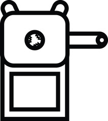 pencil sharpener icon with crank