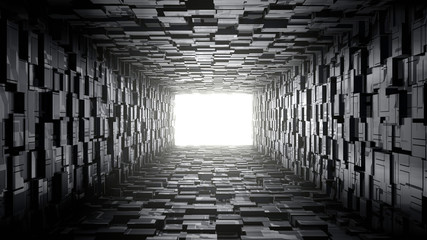 Fototapeta premium Streszczenie tło sceny science-fiction. Renderowanie 3D.