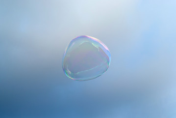 Soap bubble in sky