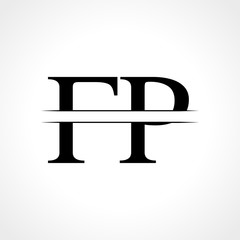 FP letter Type Logo Design vector Template. Abstract Letter FP logo Design